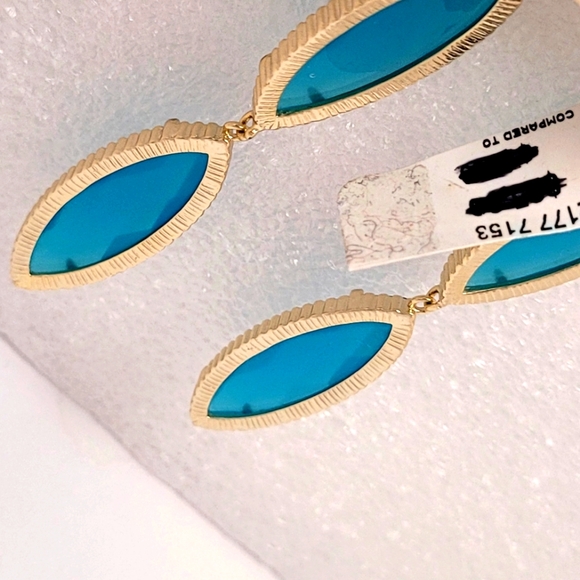 Kendra Scott Harrah Earrings Blue Azure NWT - Picture 8 of 11